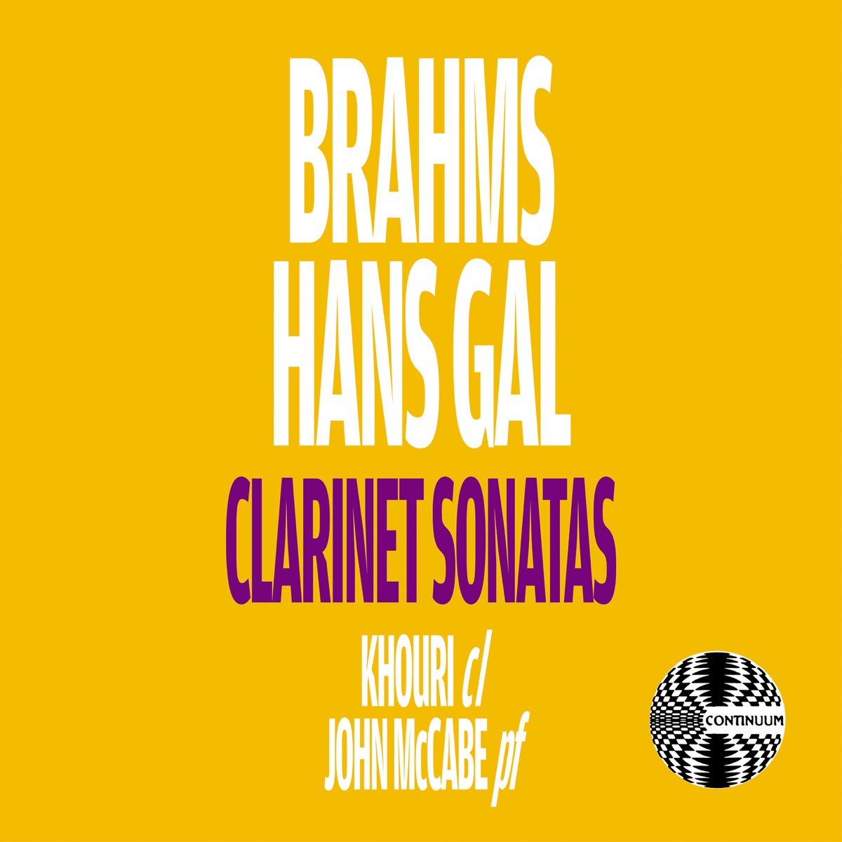 Brahms and Hans Gal Clarinet Sonatas by Murray Khouri & John McCabe album cover