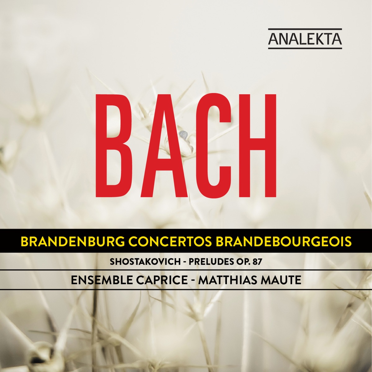 Bach: Brandenburg Concertos - Shostakovich: Preludes and Fugues, Op. 87 by Ensemble Caprice & Matthias Maute album cover