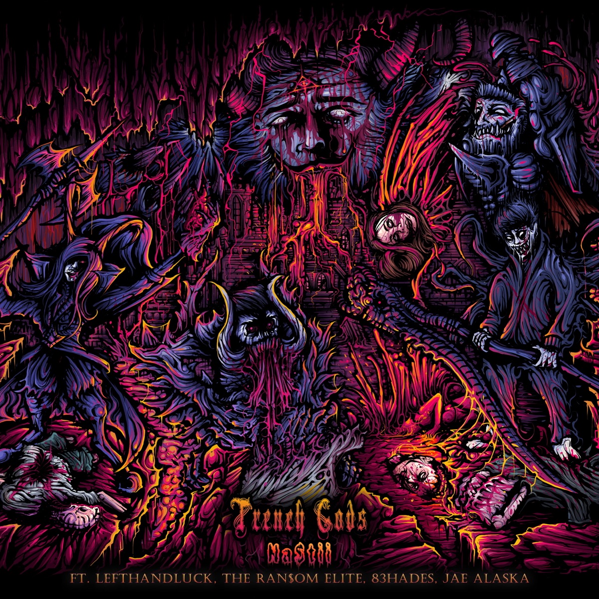 Trench Gods (feat. Lefthandluck, ONI INC., Jae Alaska & 83hades) - Single by Gullyspit album cover