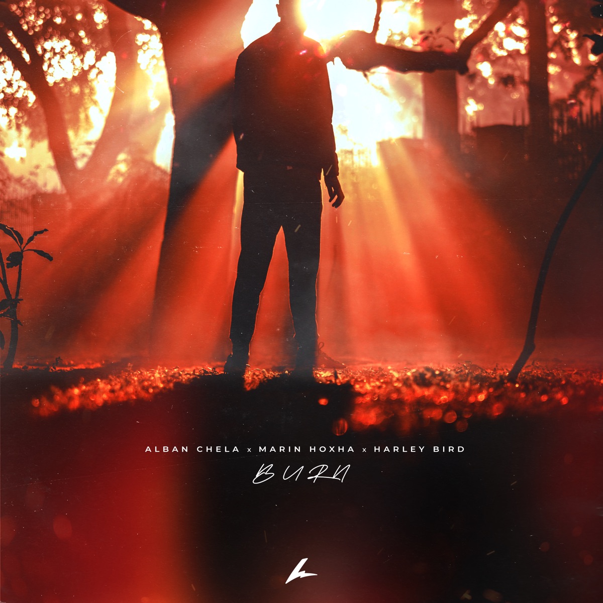 Burn - Single by Alban Chela, Marin Hoxha & Harley Bird album cover