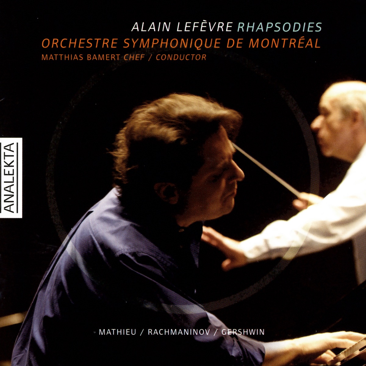 Mathieu, Gershwin and Rachmaninov: Rhapsodies by Alain Lefèvre, Matthias Bamert & Orchestre Symphonique de Montréal album cover
