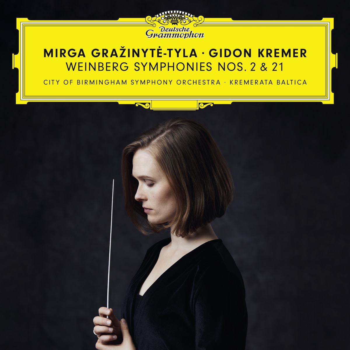 Weinberg: Symphonies Nos. 2 & 21 by Mirga Gražinytė-Tyla, Gidon Kremer, City of Birmingham Symphony Orchestra & Kremerata Baltica album cover