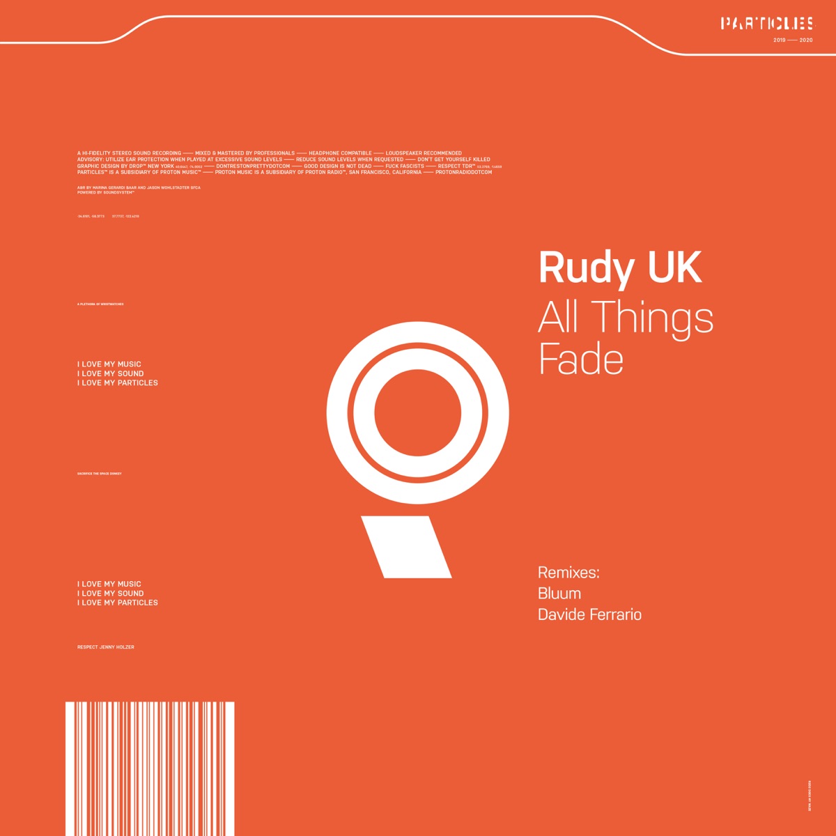All Things Fade (Particles Edition) - Single by Rudy UK, Bluum & Davide Ferrario album cover