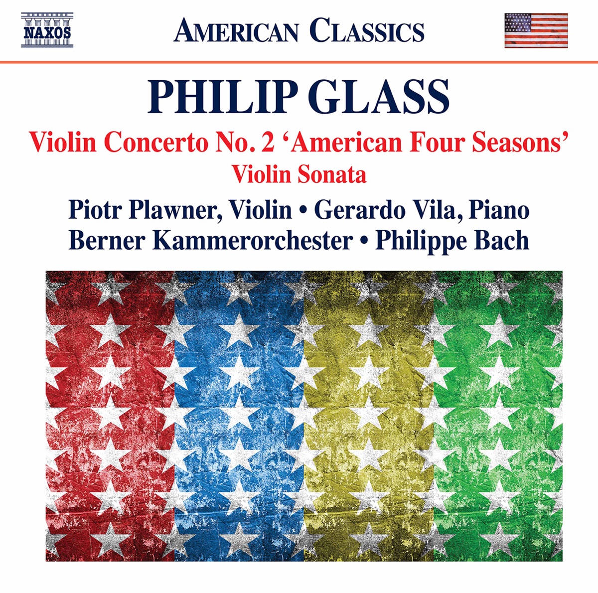 Philip Glass: Violin Concerto No. 2 "The American Four Seasons" & Violin Sonata by Piotr Plawner album cover