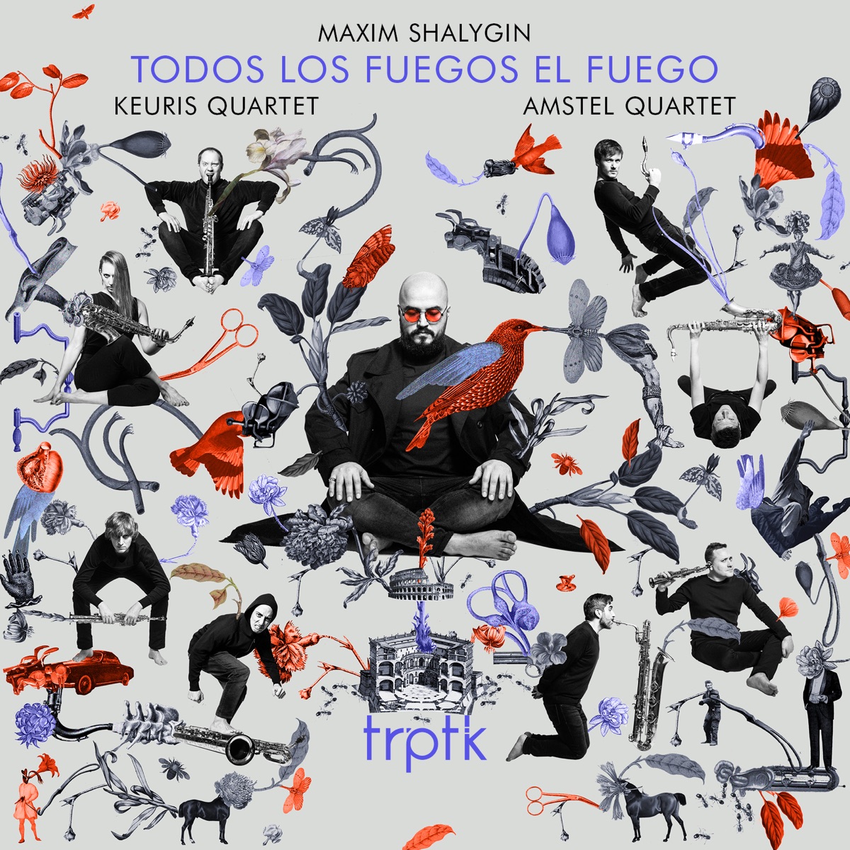Shalygin: Todos Los Fuegos El Fuego by Amstel Quartet, Keuris Quartet & Maxim Shalygin album cover