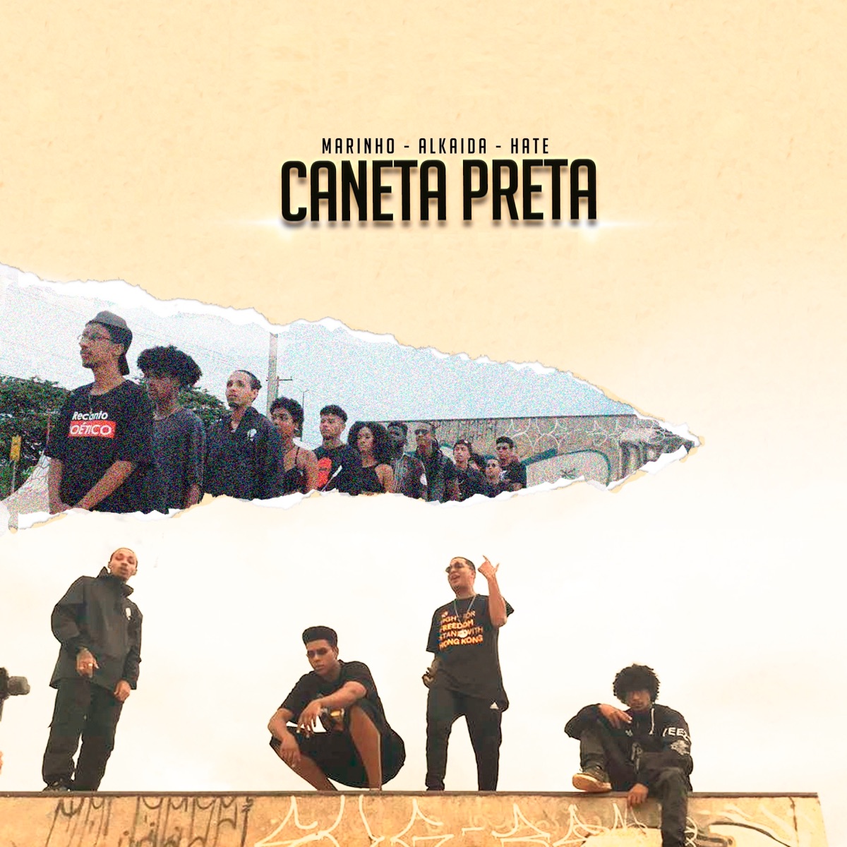 Caneta Preta - Single by Marinho, Alkaida & Hate Aleatório album cover