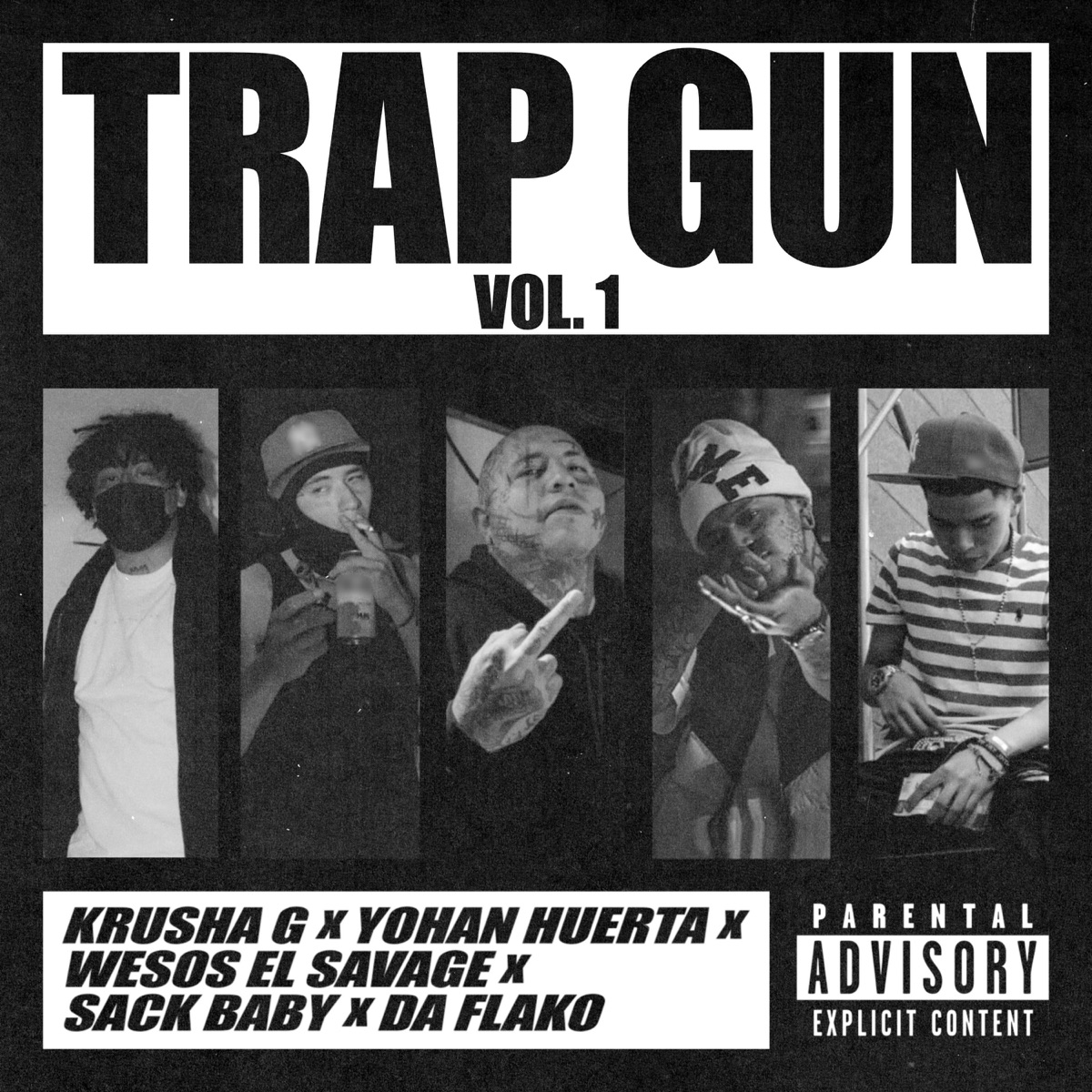 Trap Gun (Vol. 1) [feat. Wesos El Savage, Yohan Huerta, Sack Baby & Da Flako] - Single by Krusha G album cover