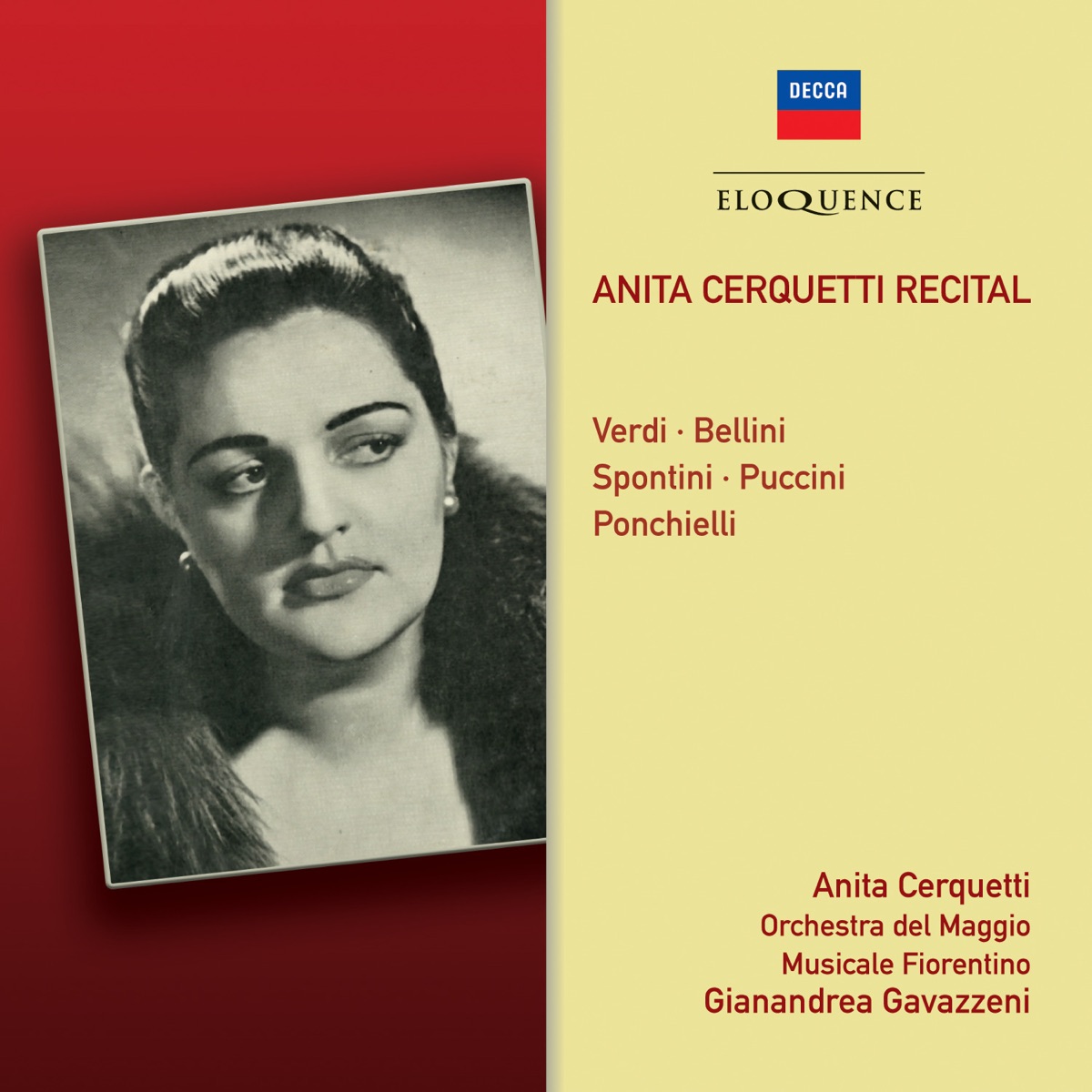 Anita Cerquetti Recital by Anita Cerquetti, Gianandrea Gavazzeni & Orchestra del Maggio Musicale Fiorentino album cover