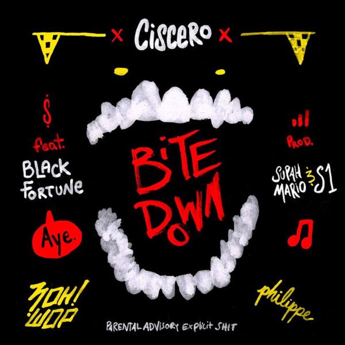 Bite Down (feat. Black Fortune) - Single by Ciscero album cover