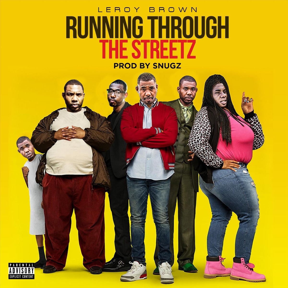 Running Through the Streetz - Single by leroy brown album cover