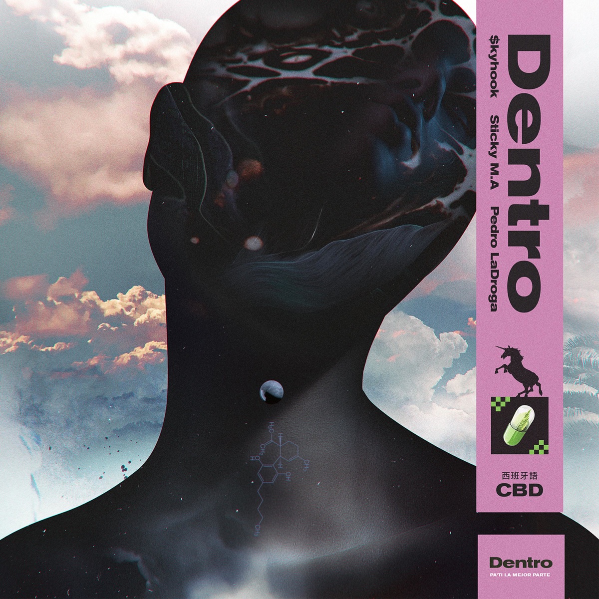 Dentro - Single by $kyhook, Pedro LaDroga & Sticky M.A. album cover