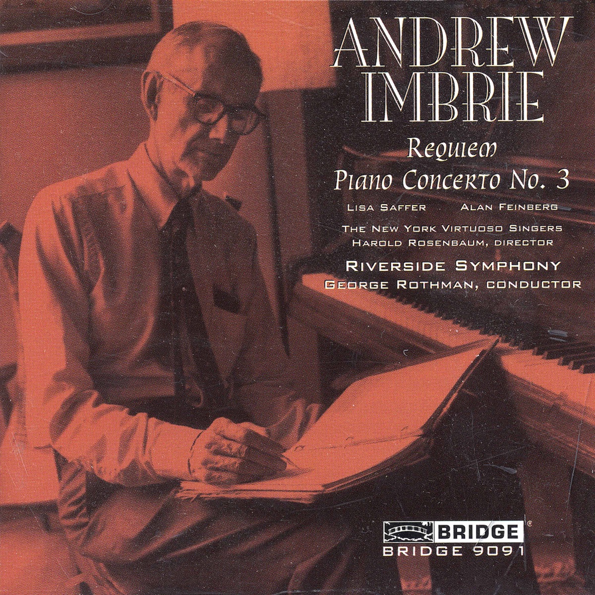 Imbrie: Requiem & Piano Concerto No. 3 by Riverside Symphony & George Rothman album cover