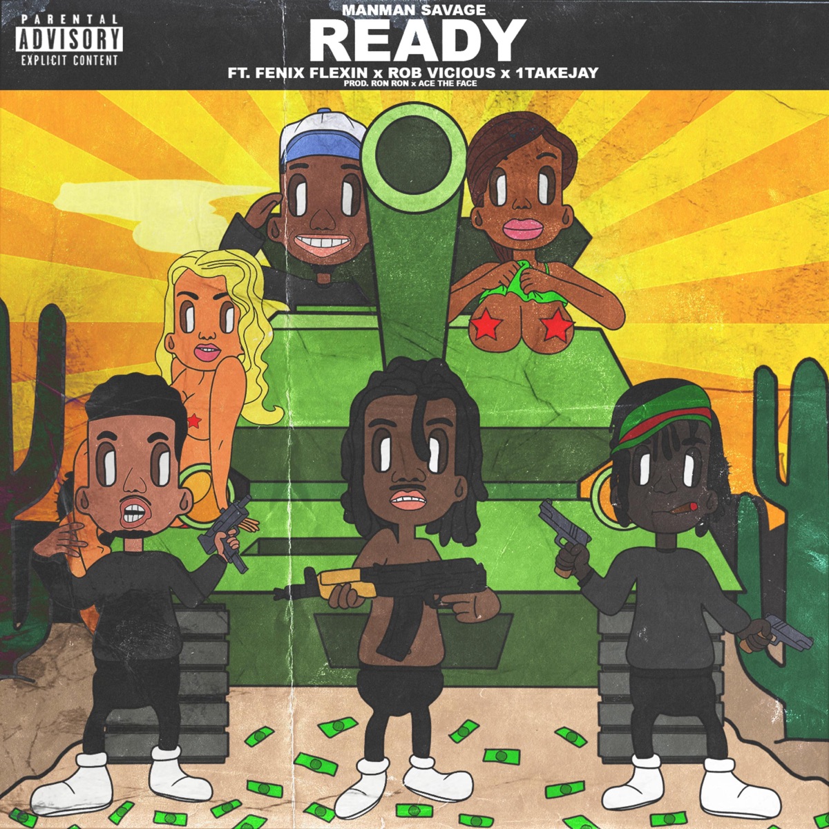 Ready (feat. Fenix Flexin', Rob Vicious & 1take.Jay) - Single by ManMan Savage album cover