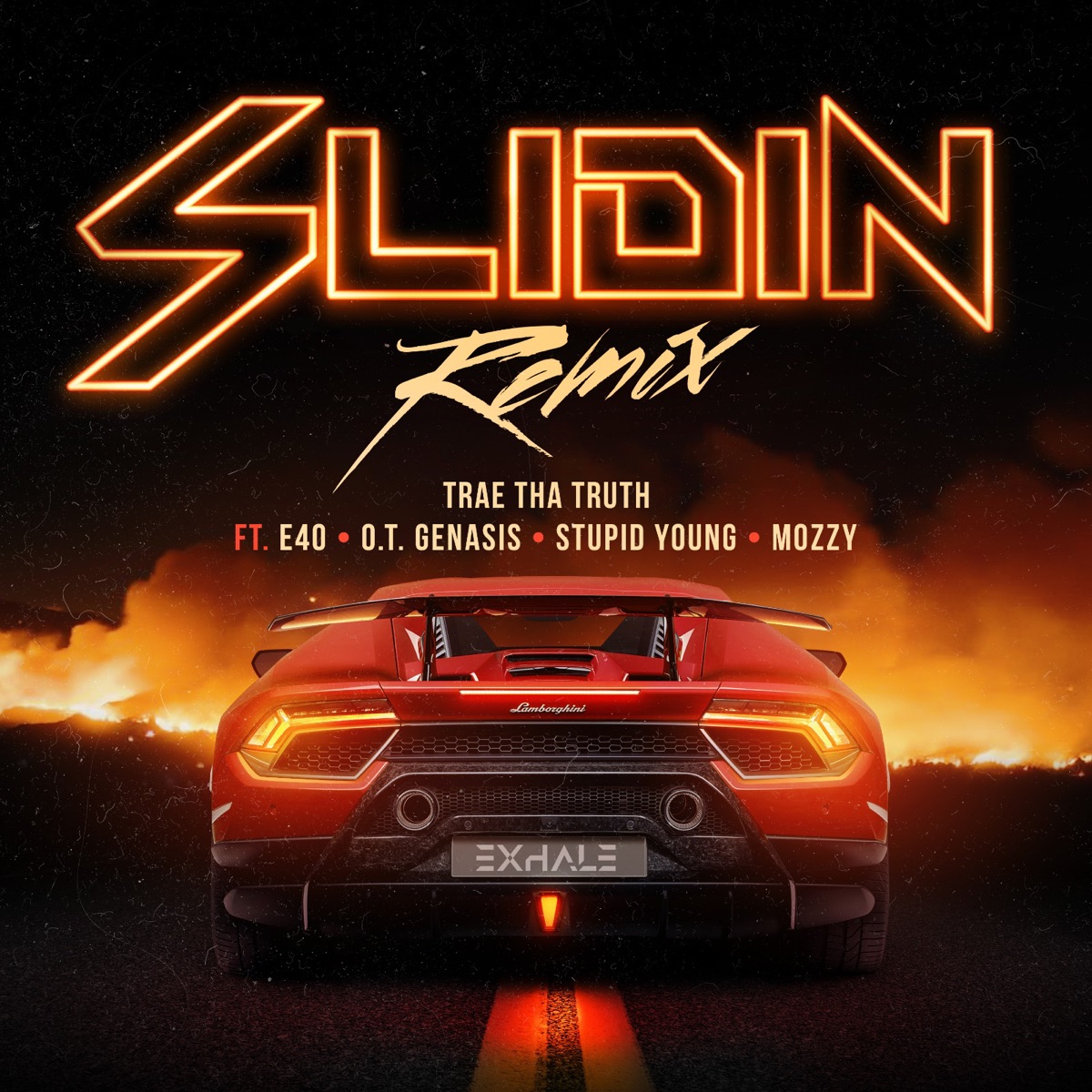 Slidin (Remix) [feat. E-40, O.T. Genasis, $tupid Young & Mozzy] - Single by Trae tha Truth album cover artwork