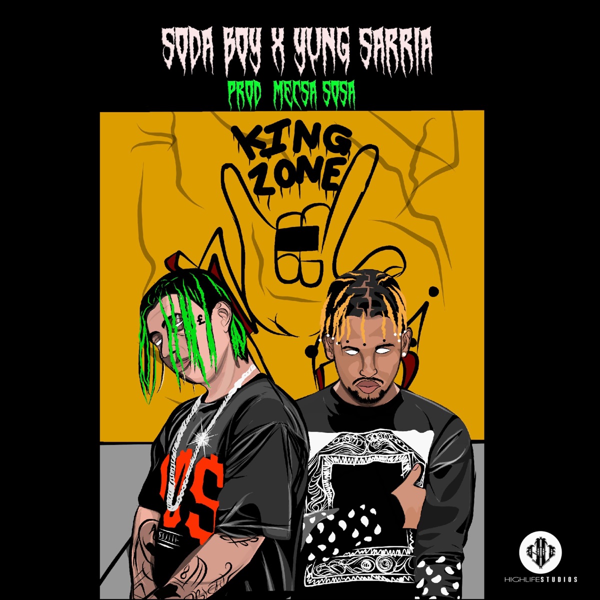 King Zone - Single by Soda Boy, Yung Sarria & Mecsa Sosa album cover