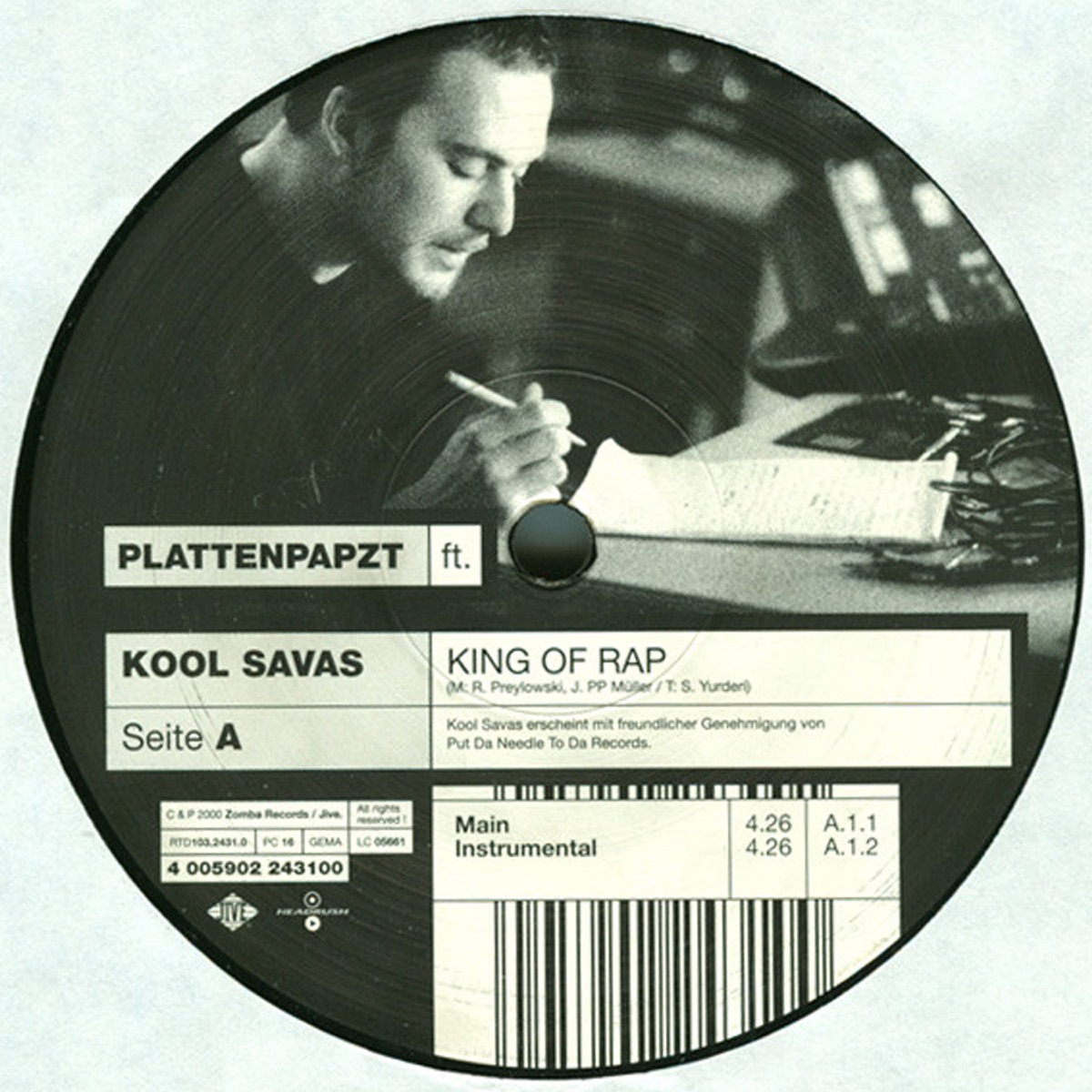 King of Rap (feat. Kool Savas) - Single by Plattenpapzt album cover