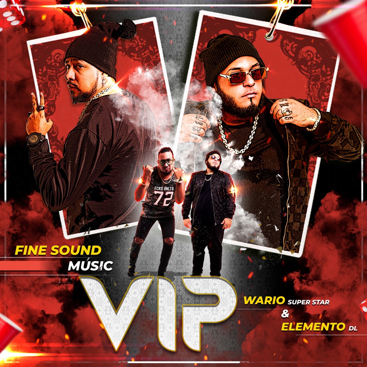 V.I.P (feat. Elemento Dl & Wario "Super Star") - EP by FineSound Music, Elemento Dl & Wario "Super Star" album cover