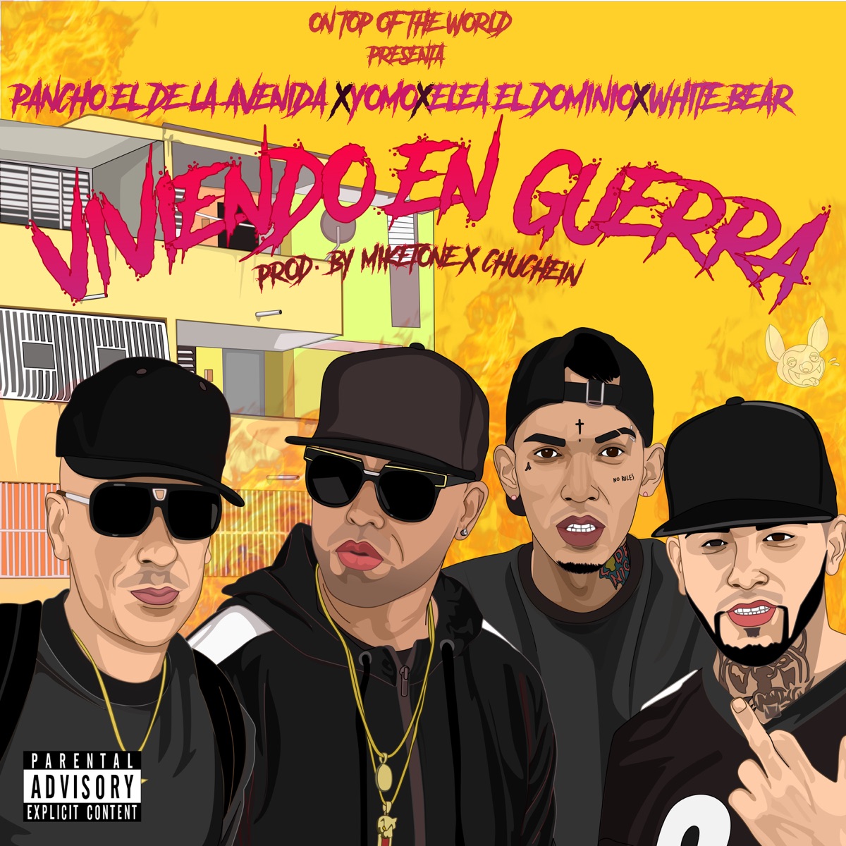 Viviendo en Guerra (feat. White Bear) - Single by Pancho el de la Avenida, Yomo & Ele a el Dominio album cover