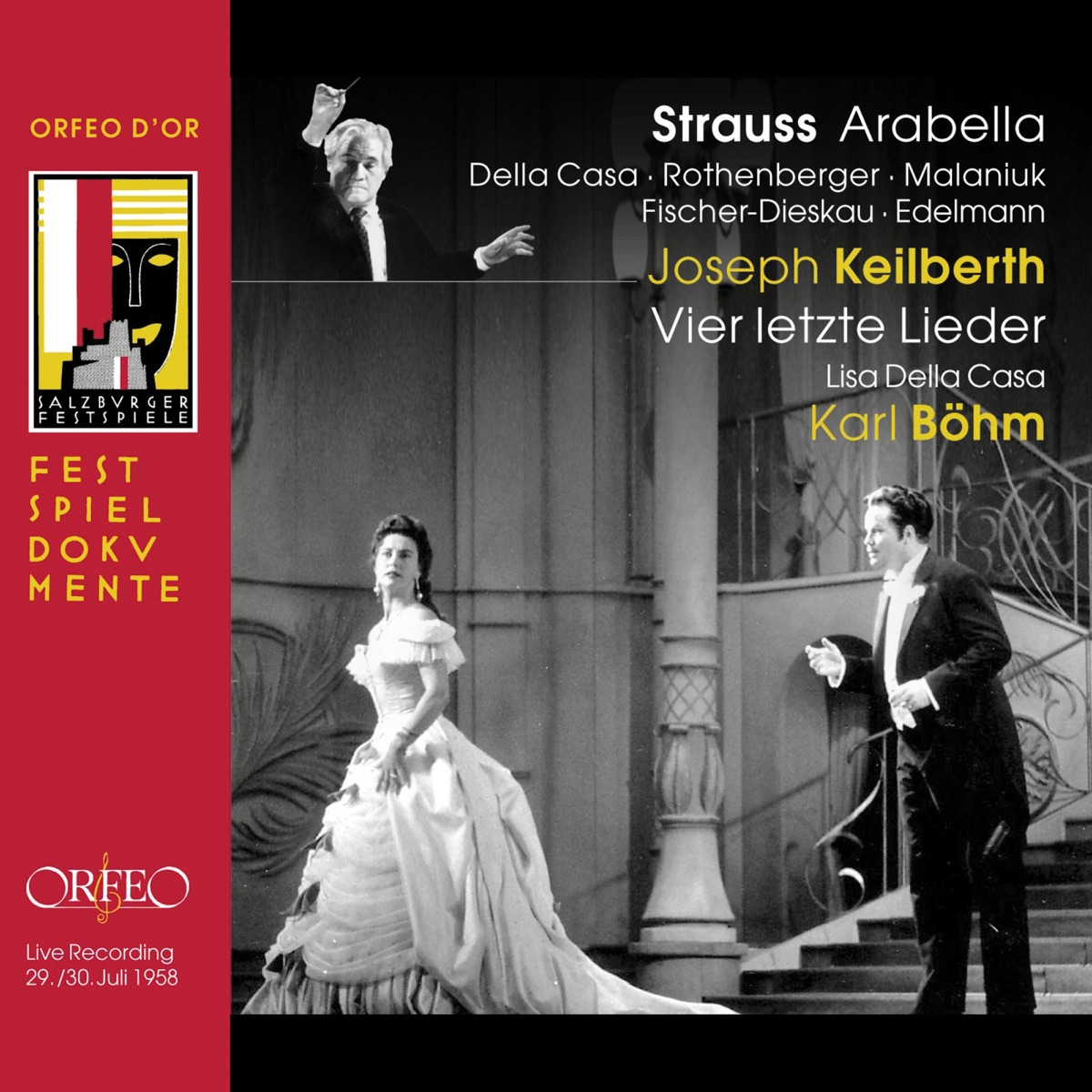 R. Strauss: Arabella, Op. 79, TrV 263 & 4 Letzte Lieder, TrV 296 (Live) by Vienna Philharmonic, Joseph Keilberth, Lisa Della Casa, Dietrich Fischer-Dieskau, Anneliese Rothenberger, Ira Malaniuk, Kurt Ruesche, Otto Edelmann & Karl Böhm album cover