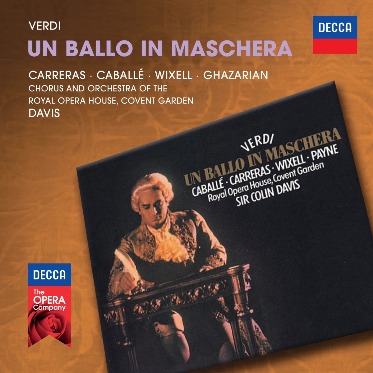 Verdi: Un ballo in maschera by Montserrat Caballé, José Carreras, Ingvar Wixell, Sona Ghazarian, Chorus of the Royal Opera House, Covent Garden, Orchestra of the Royal Opera House & Sir Colin Davis album cover