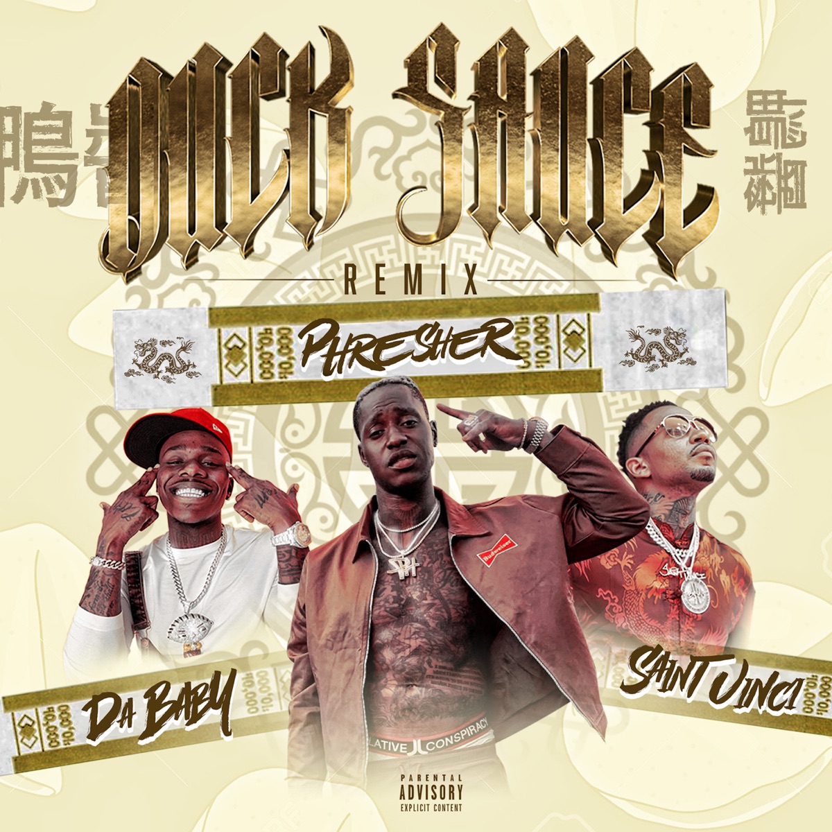 Duck Sauce (Remix) - Single by Saint Vinci, DaBaby & PHresher album cover artwork