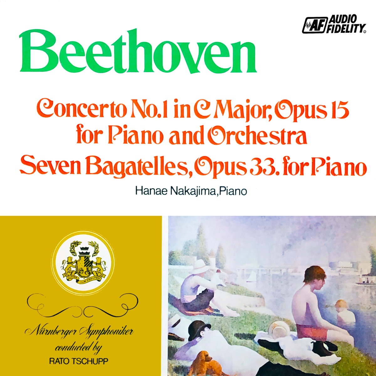 Concierto N°1 En Do Mayor, Op. 15 Para Piano y Orquesta - Siete Bagatelles Op. 33 by Nürnberger Symphoniker, Hanae Nakajima & Räto Tschupp album cover