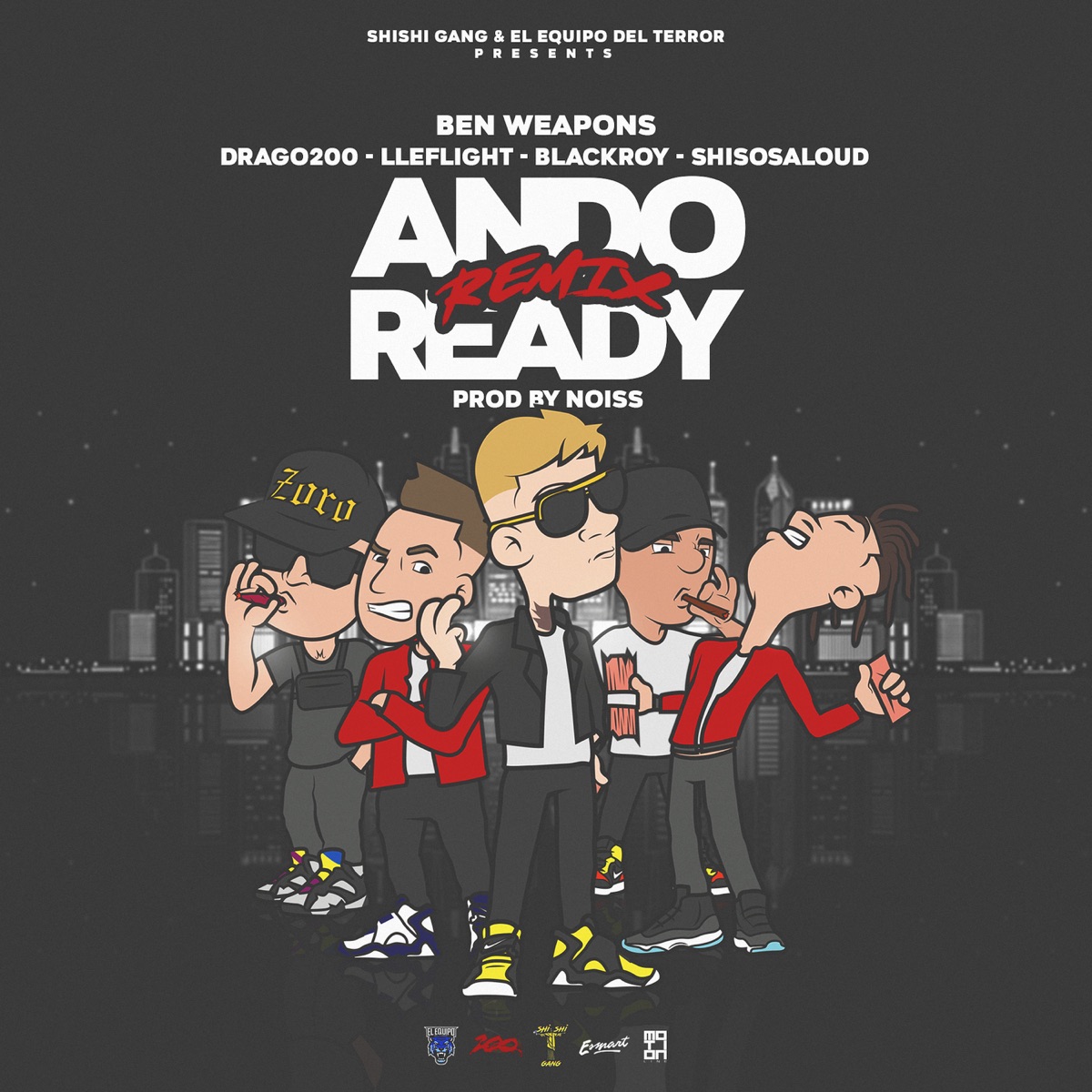 Ando Ready (Remix) [feat. Noiss, Drago200, Shisosaloud & Lleflight] - Single by Ben Bulgari & Blackroy album cover