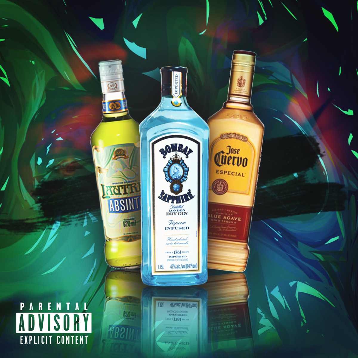 Gin, Absin ou Tequilin (feat. Shantyz & Voidboy) - Single by No Cash For Lean album cover