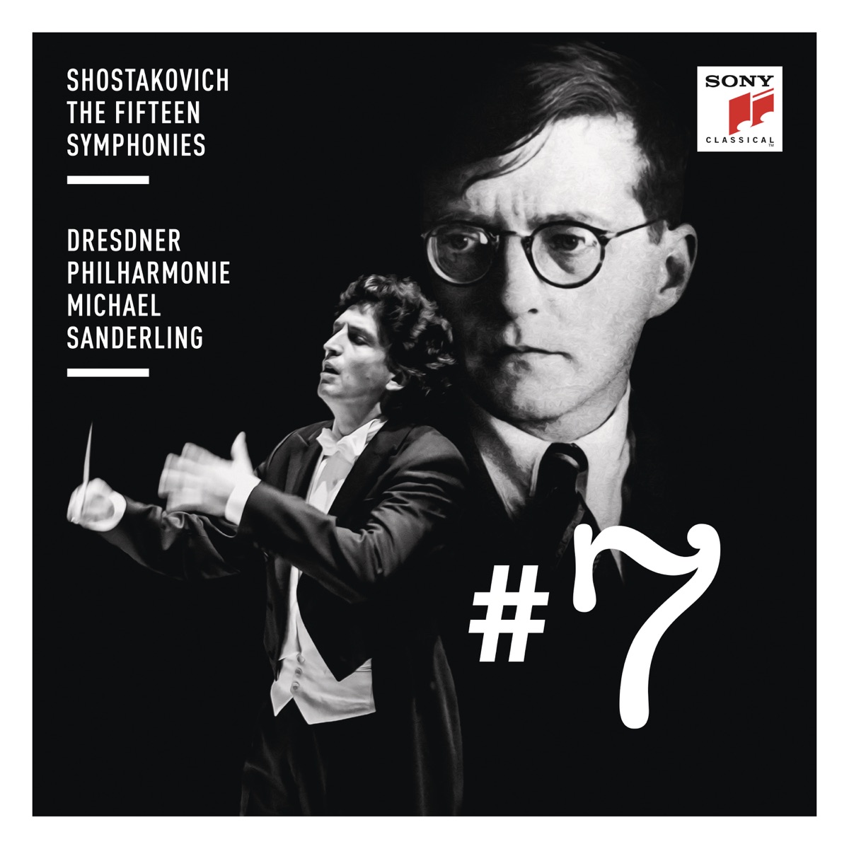 Shostakovich: Symphony No. 7 by Michael Sanderling & Dresdner Philharmonie album cover
