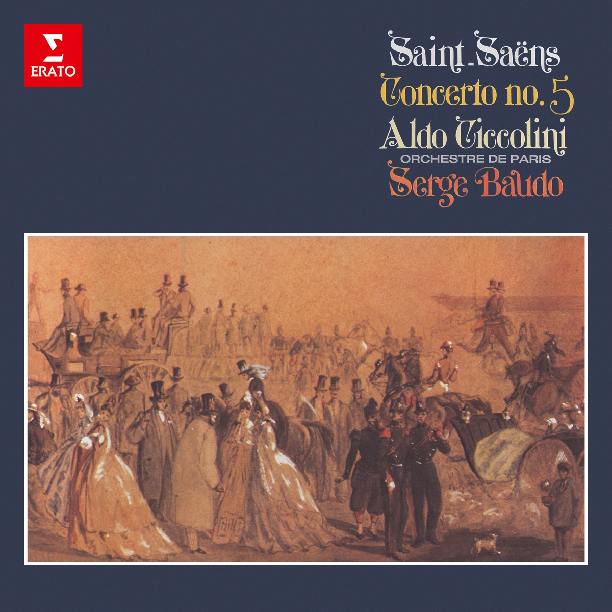Saint-Saëns: Piano Concerto No. 5, Op. 103 "Egyptian" & Études, Op. 135 by Serge Baudo, Orchestre De Paris & Aldo Ciccolini album cover