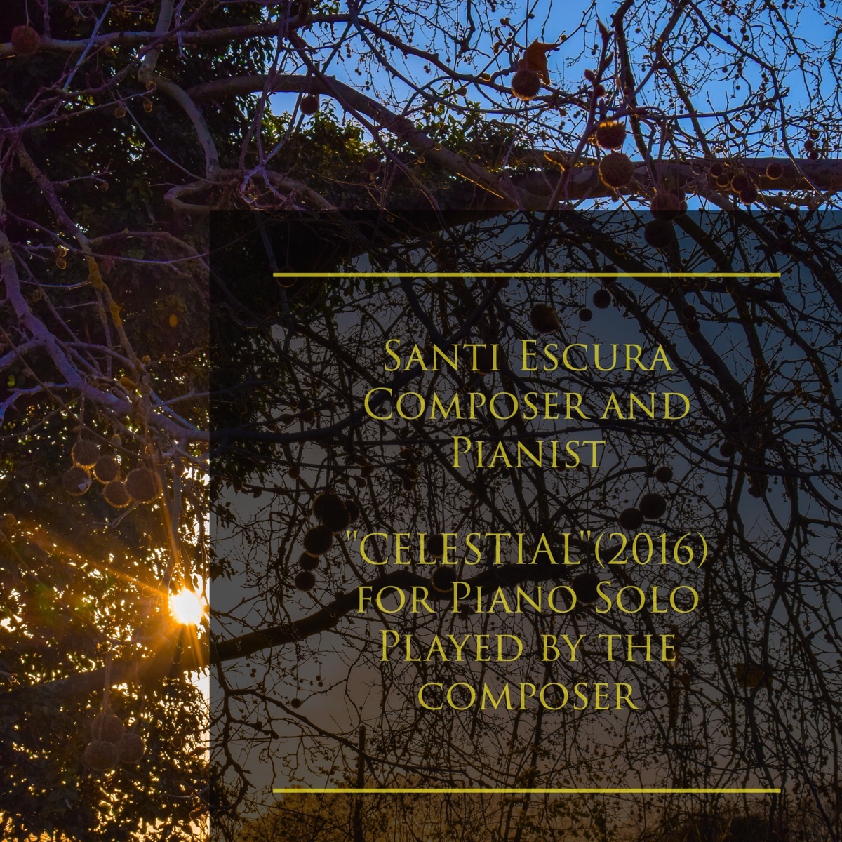 "Celestial" for Piano Solo - EP by Santi Escura album cover