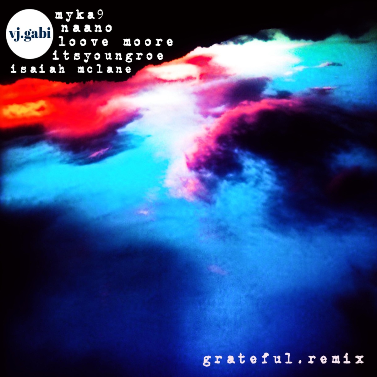 Grateful V2 (feat. Myka 9, Naano, Loove Moore, Itsyoungroe & Isaiah Mostafa) - Single by vj gabi album cover