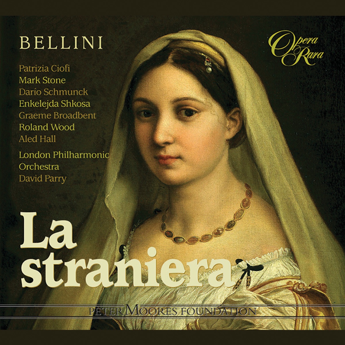 Bellini: La straniera by David Parry, Enkelejda Shkosa, London Philharmonic Orchestra, Patrizia Ciofi, Dario Schmunck & Mark Stone album cover