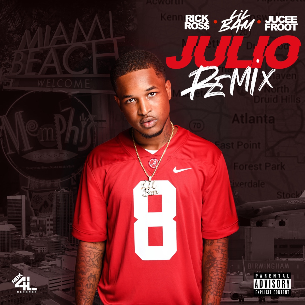 Julio (feat. Jucee Froot & Rick Ross) [Remix] - Single by Lil Bam album cover