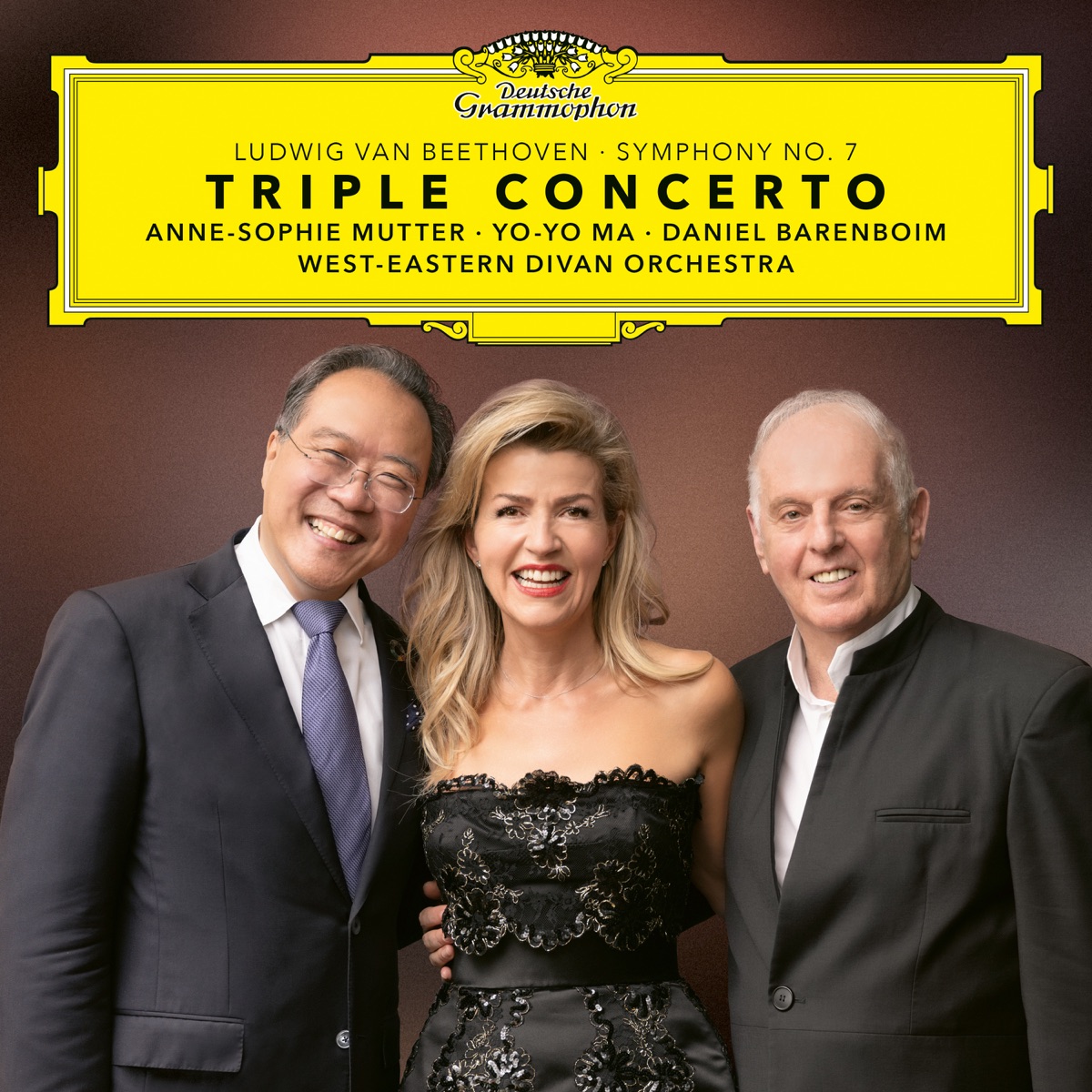 Beethoven: Triple Concerto & Symphony No. 7 (Live) by Anne-Sophie Mutter, Yo-Yo Ma, Daniel Barenboim & West-Eastern Divan Orchestra album cover