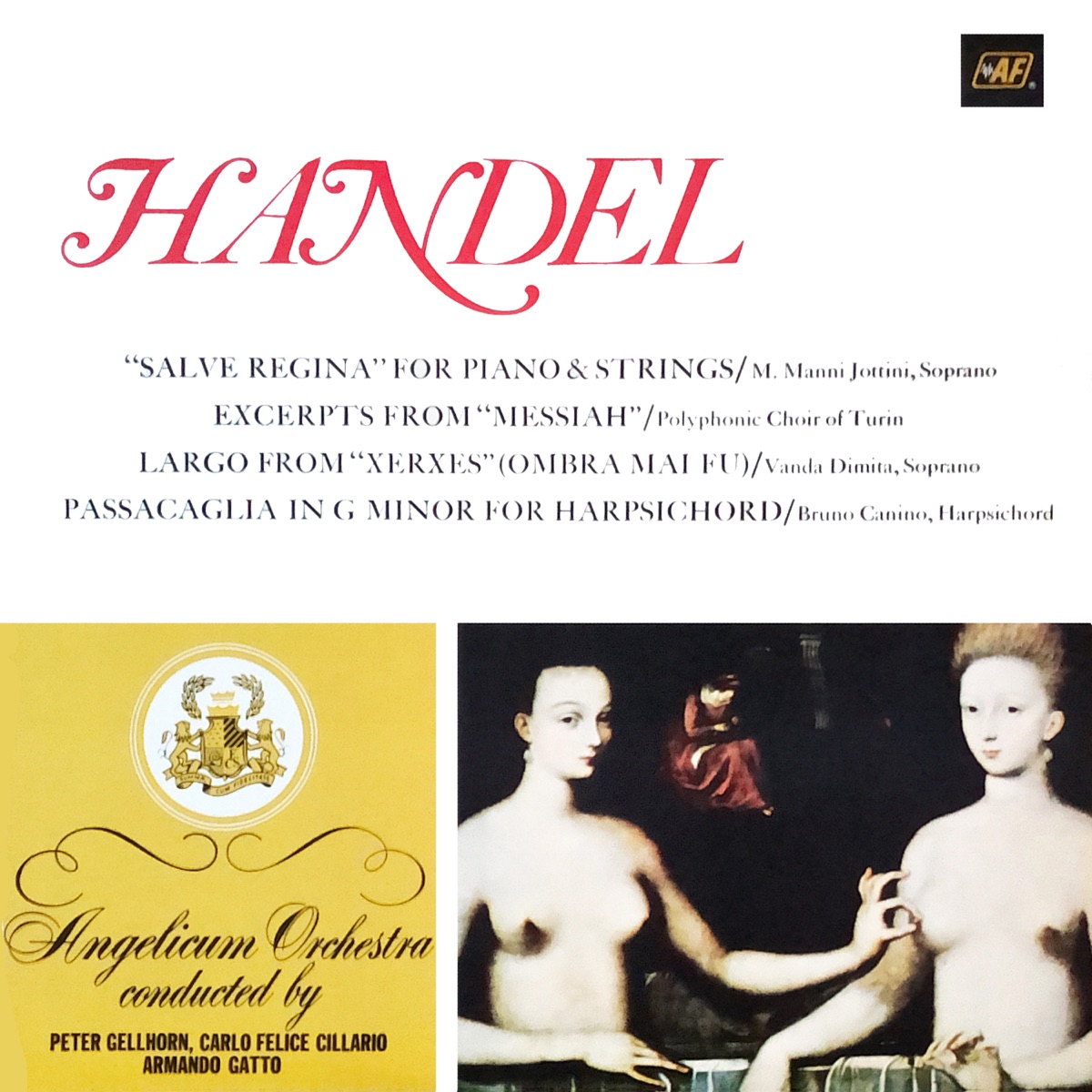 "Salve Regina" for Piano & Strings / Excerpts from "Messiah" / Largo from "Xerxes" / Passacaglia in G Minor for Harpsichord by Angelicum Orchestra album cover