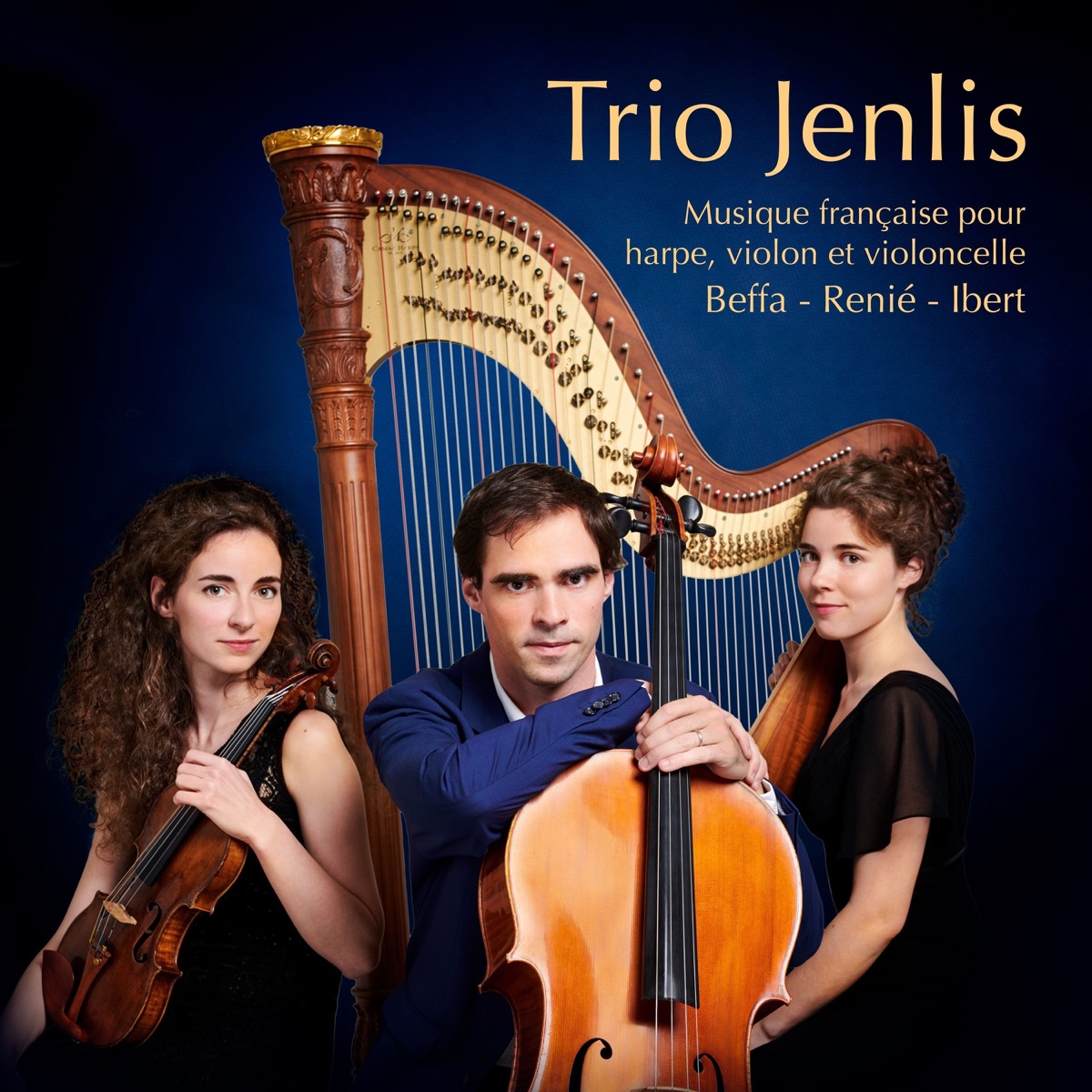 Musique française pour harpe, violon et violoncelle by Trio Jenlis album cover