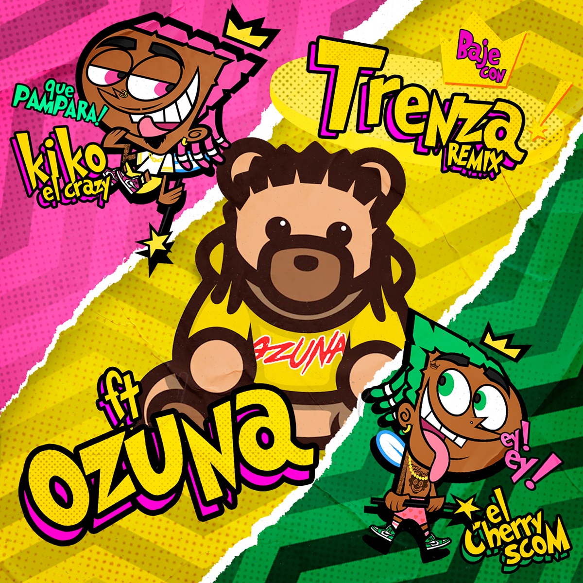 Bajé Con Trenza (Remix) [feat. Ozuna] - Single by El Cherry Scom & Kiko El Crazy album cover