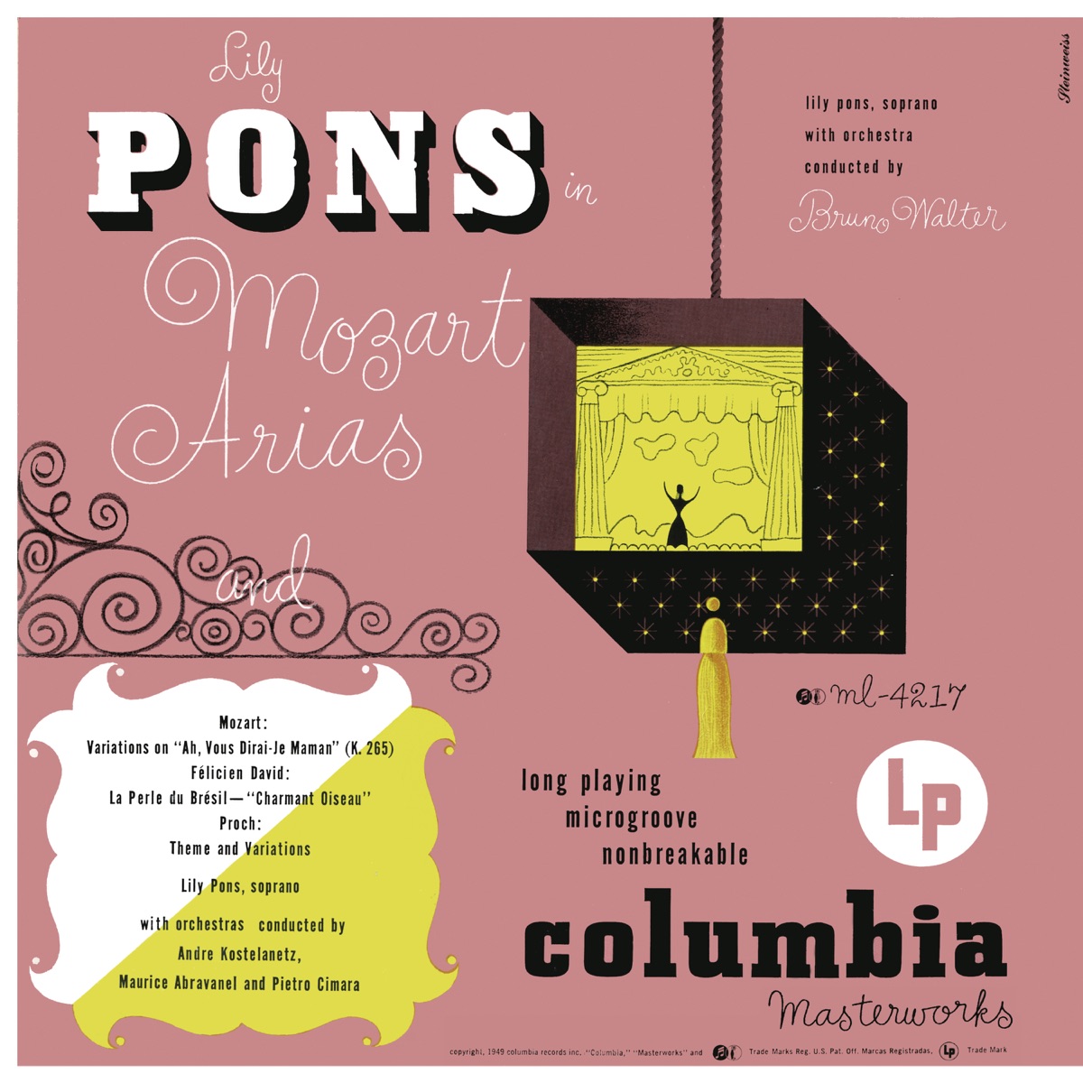Mozart Arias - EP by Lily Pons, Columbia Symphony Orchestra & Bruno Walter album cover