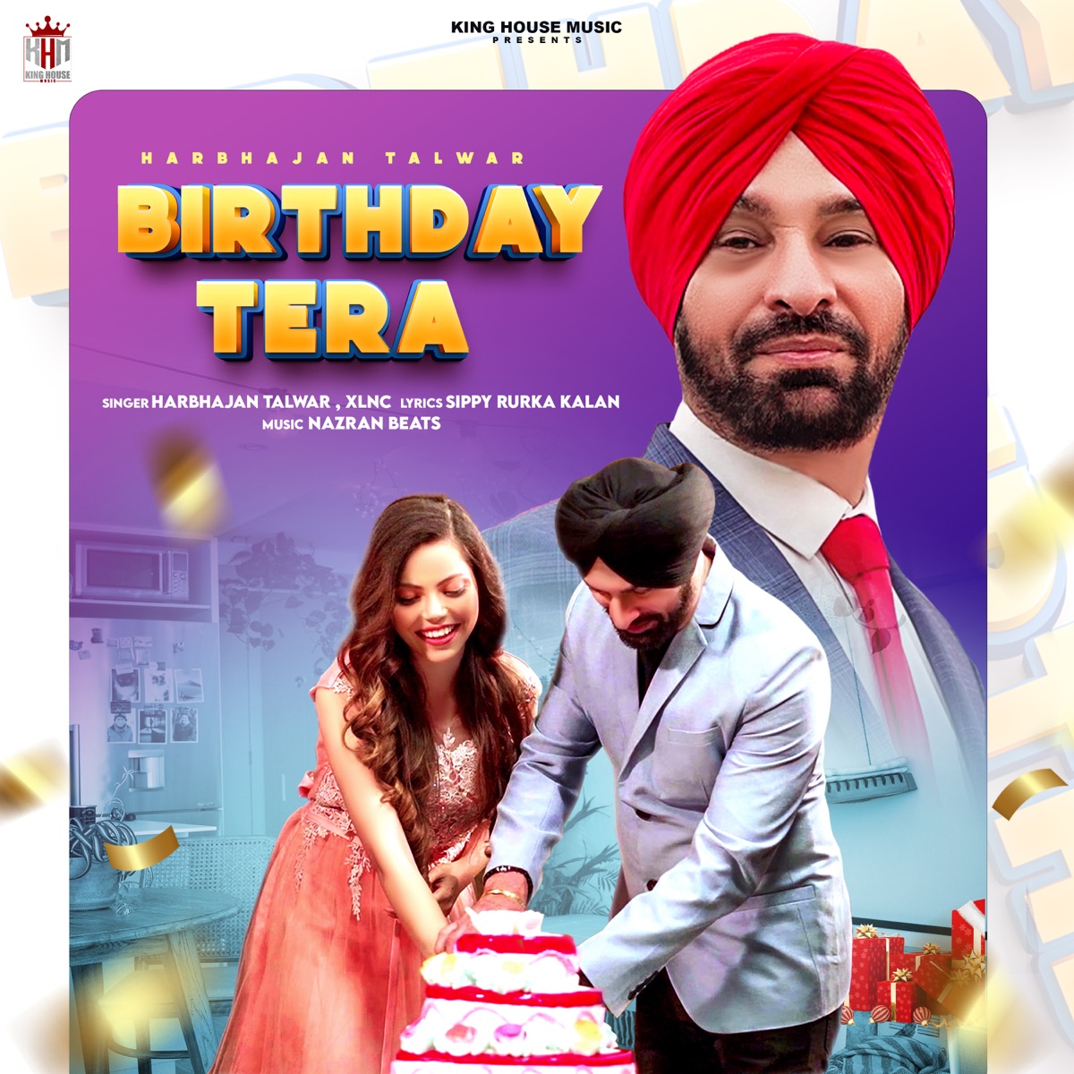 Birthday Tera - Single by Harbhajan Talwar album cover
