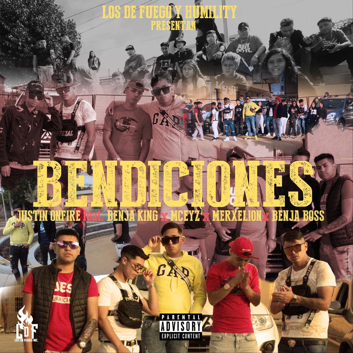 Bendiciones (feat. Merxelion, Mceyz & Benja Boss) - Single by Justin Onfire & Benjakiing album cover
