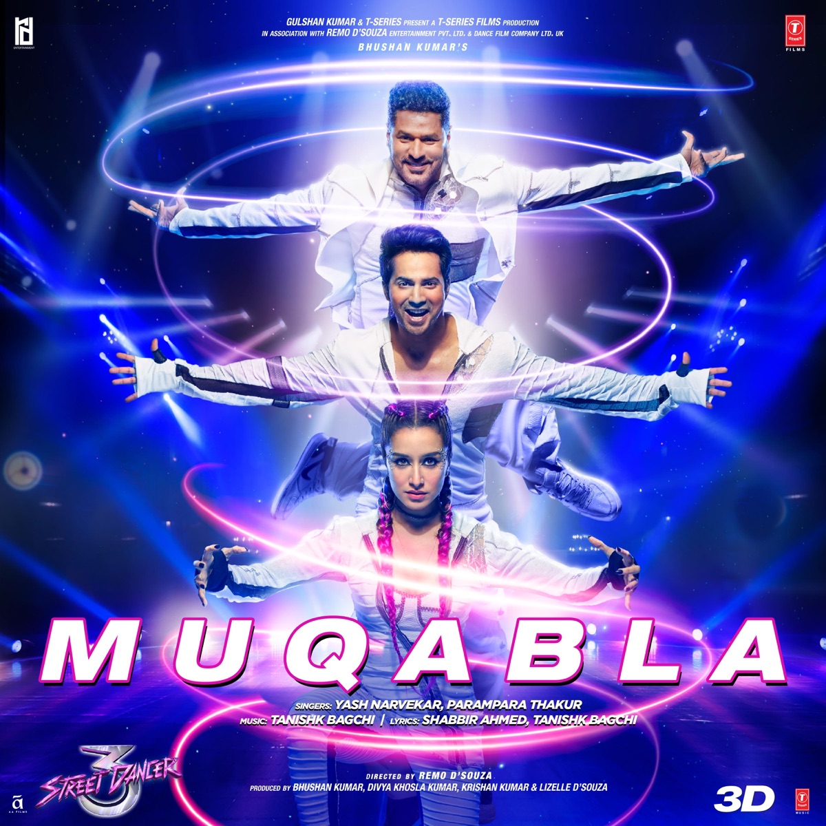 Muqabla (From "Street Dancer 3D") - Single by Yash Narvekar, Parampara Tandon & Tanishk Bagchi album cover