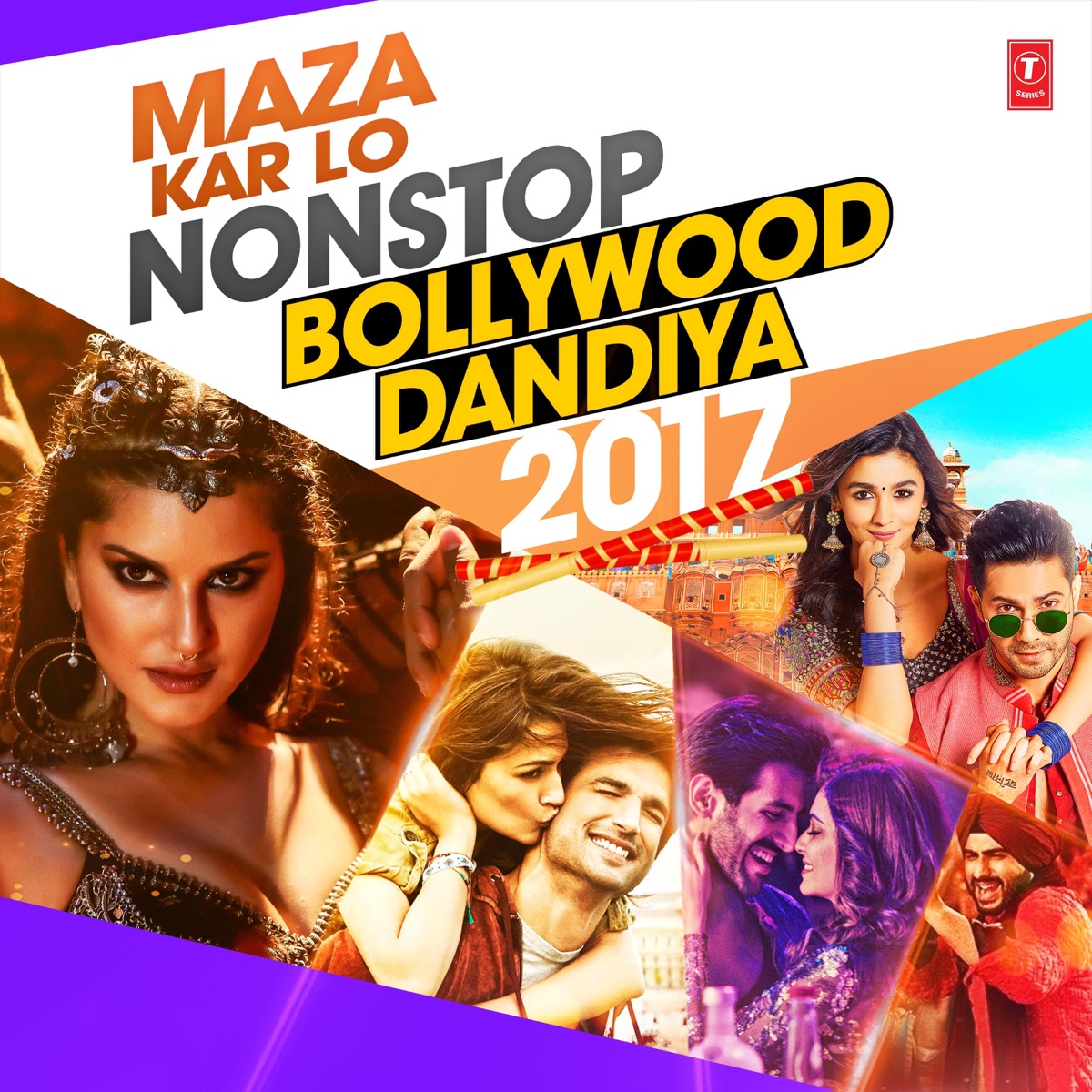 Maza Kar Lo Non Stop Bollywood Dandiya 2017 by Ananya Basu, Aditi Singh Sharma, Akhil Sachdeva, Amaal Mallik, Amit Mishra, Anuradha Paudwal, Arijit Singh, Arjun, Armaan Malik, Arya Acharya, Badshah, Bappi Lahiri, Benny Dayal, Brijesh Shandilya, Daler Mehndi, Dev Negi, Divya Kumar, Guru Randhawa, Ikka, Jubin Nautiyal & Edward Narohna album cover