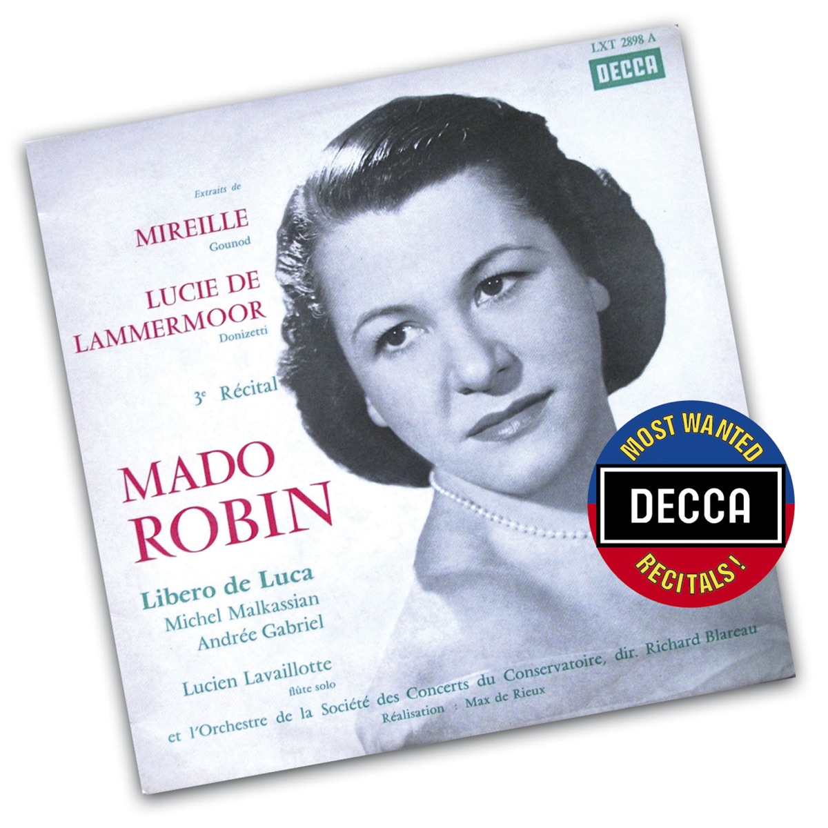Mado Robin-Extracts From "Mireille" & "Lucia Di Lammermoor" by Richard Blareau, Mado Robin & Orchestre de la Société des Concerts du Conservatoire album cover