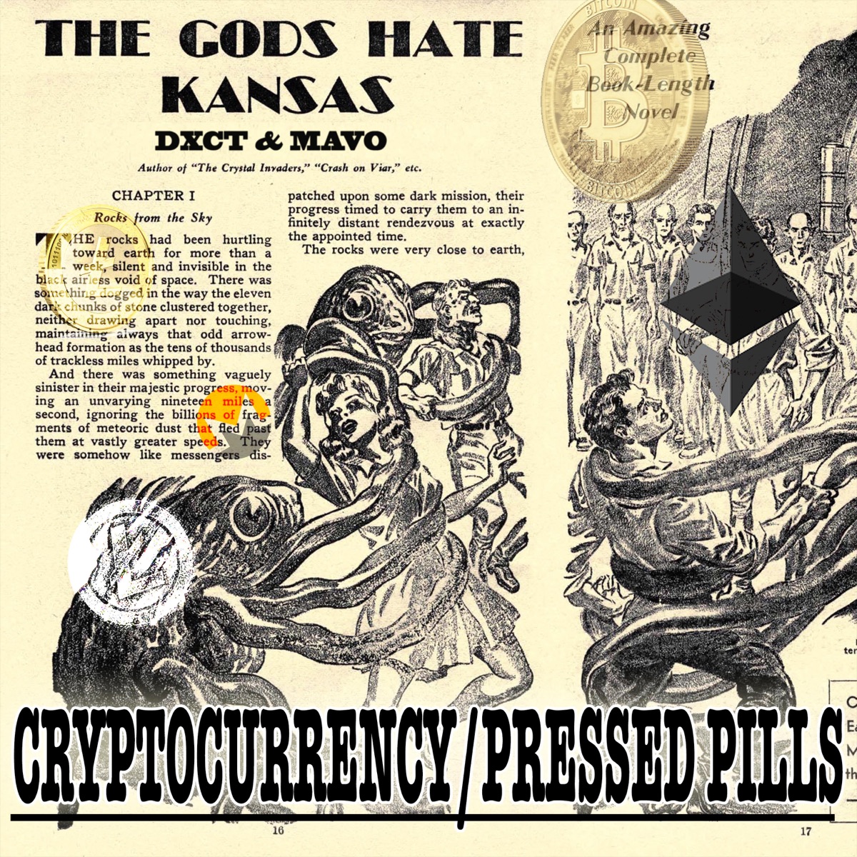 Cryptocurrency // Pressed Pills - Single by Mavo, DXCT & CANSINO album cover