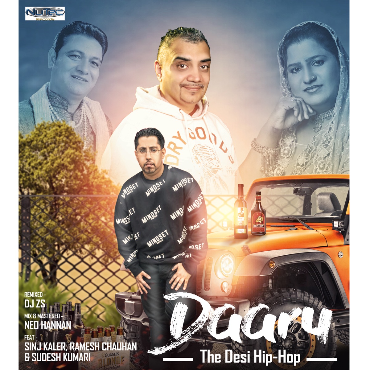 Daaru - The Desi Hip-Hop (Remix) [feat. Sinj Kaler, Ramesh Chauhan & Sudesh Kumari] - Single by DJ ZS album cover