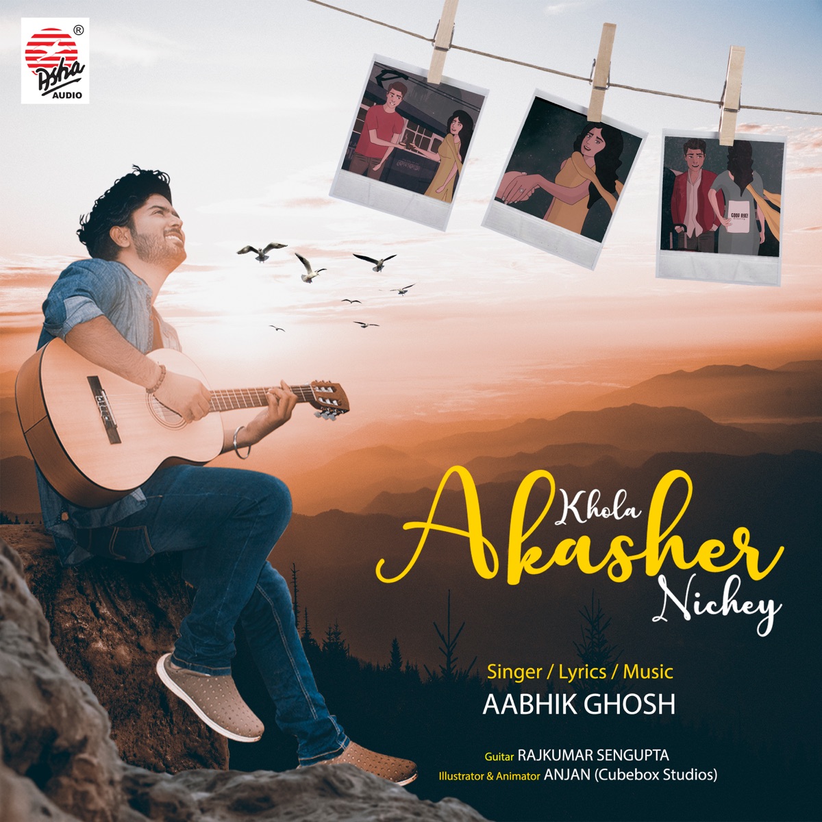 Khola Akasher Nichey - Single by Aabhik Ghosh album cover