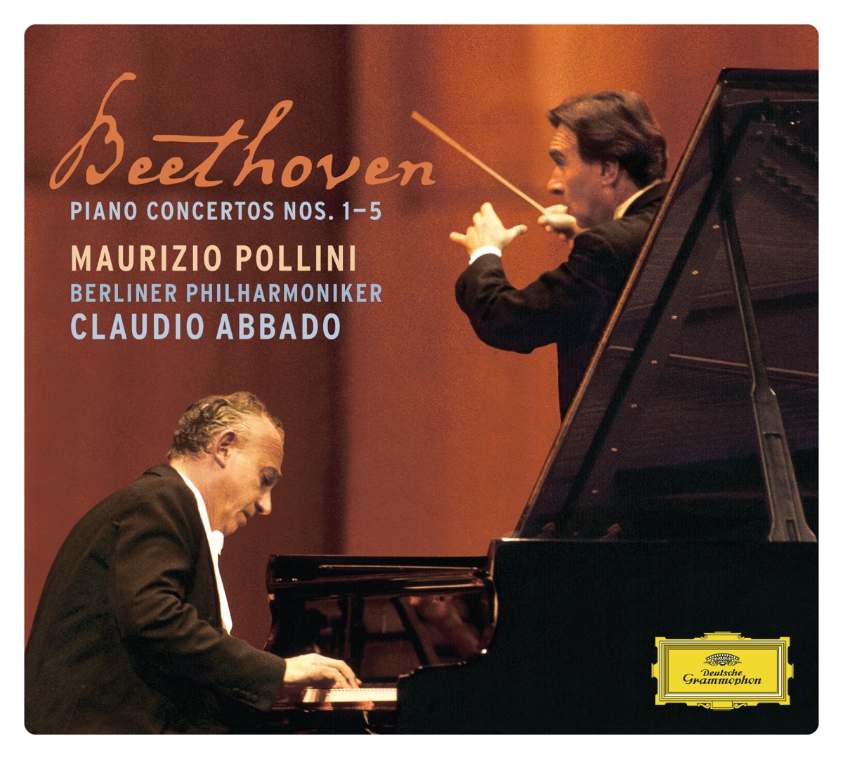 Beethoven: The Piano Concertos, Concerto for Piano, Violin & Cello by Maurizio Pollini, Berlin Philharmonic, Claudio Abbado & Simón Bolívar Youth Orchestra of Venezuela album cover