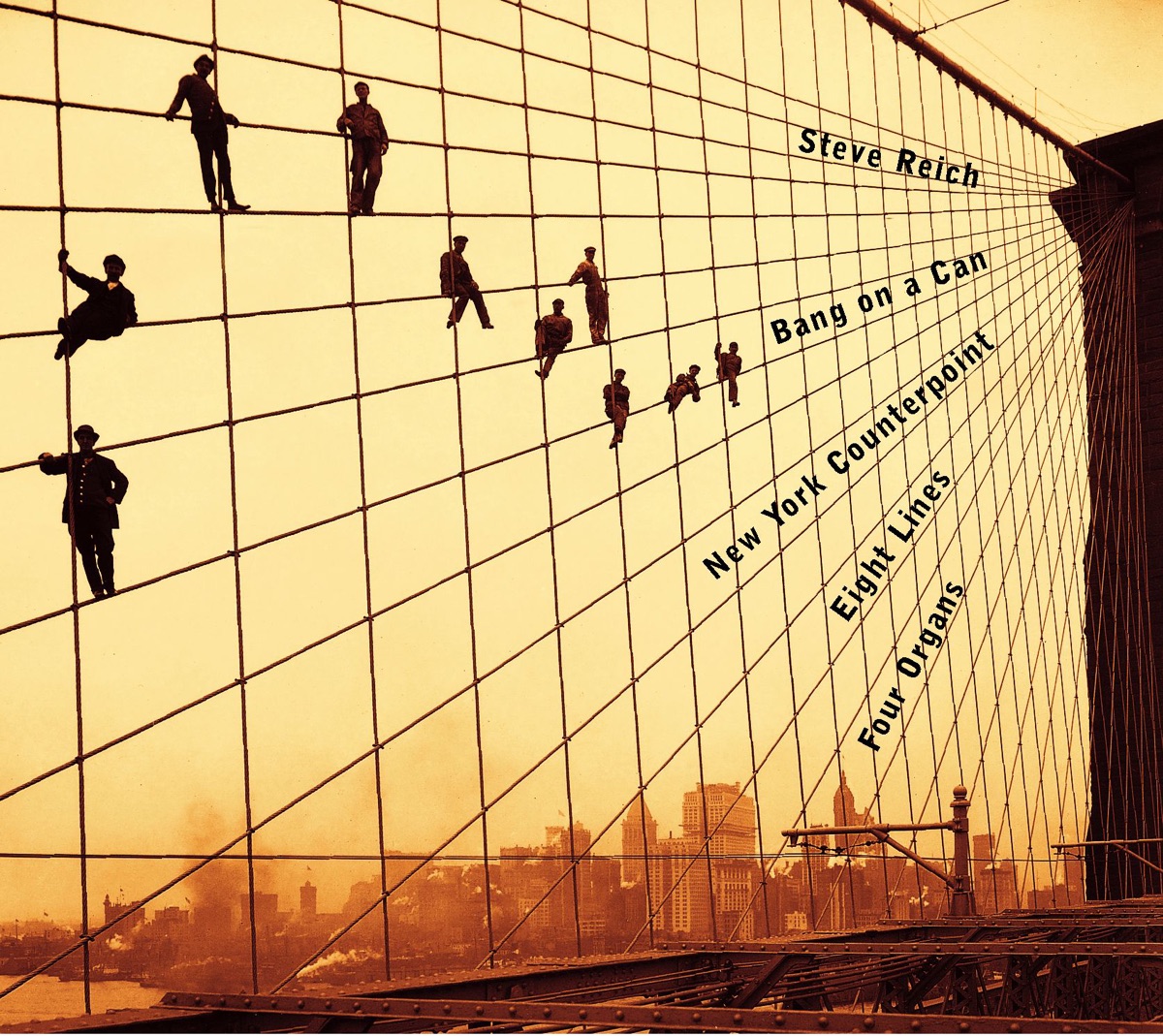 Reich: New York Counterpoint, Eight Lines, Four Organs by Evan Ziporyn, Bradley Lubman & Bang On a Can album cover