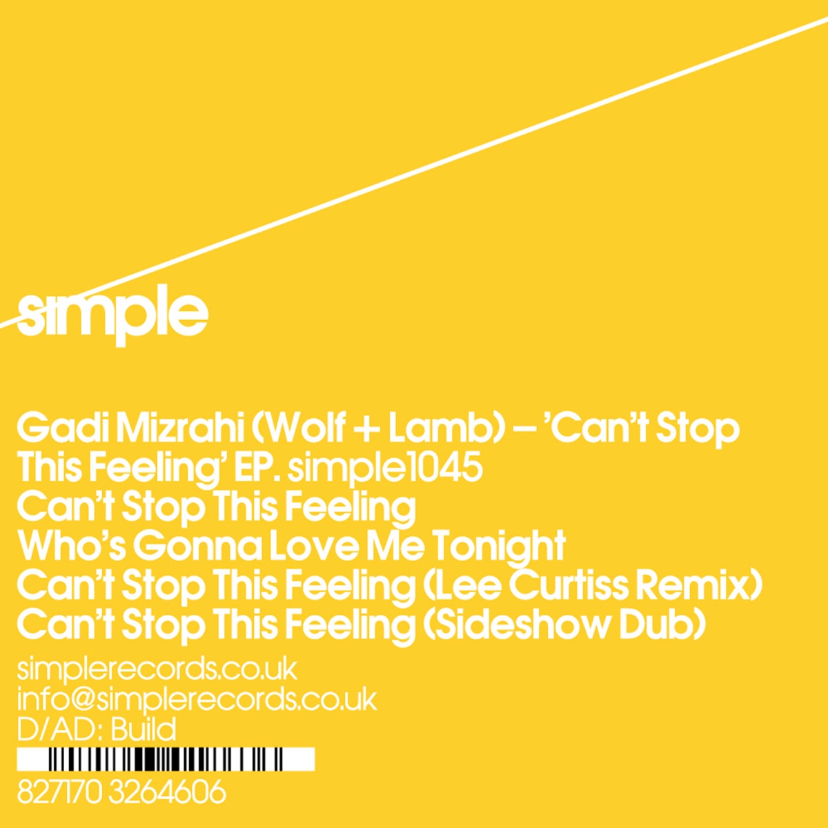 Can't Stop This Feeling - EP by Gadi Mizrahi album cover